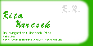 rita marcsek business card
